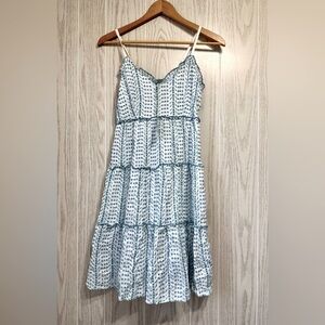 Jessica Simpson Womens Blue Dress Fit&Flare Sleeveless V-Neck Size Small NWT